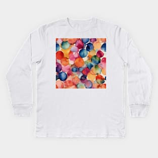 Watercolor Geometric Kids Long Sleeve T-Shirt